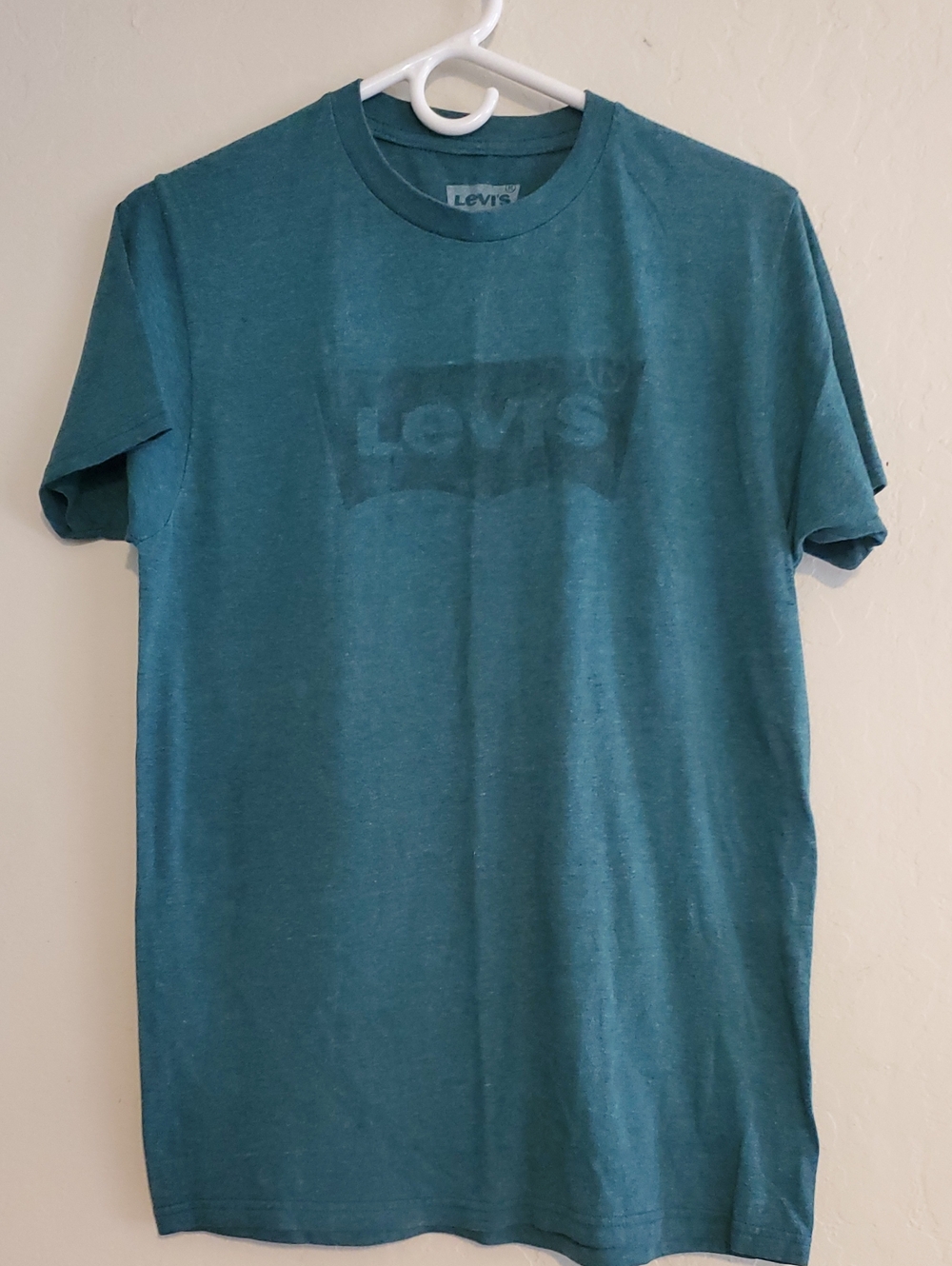 Levi's Men's Teal Crewneck Logo Tee